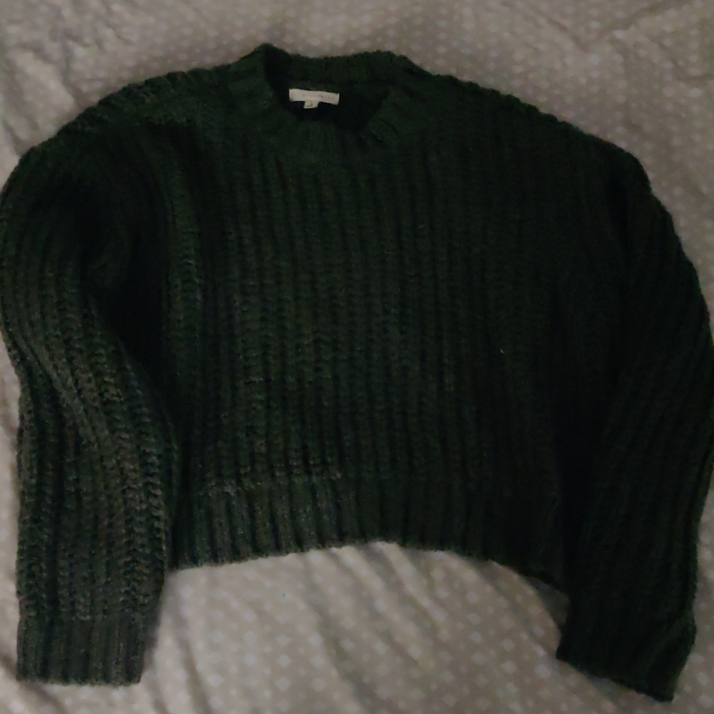 Cropped Green Sweater